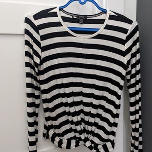 Buffalo (XS) Black White Striped shirt